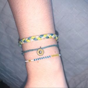Yellow/ Blue Pura Vida bracelets
